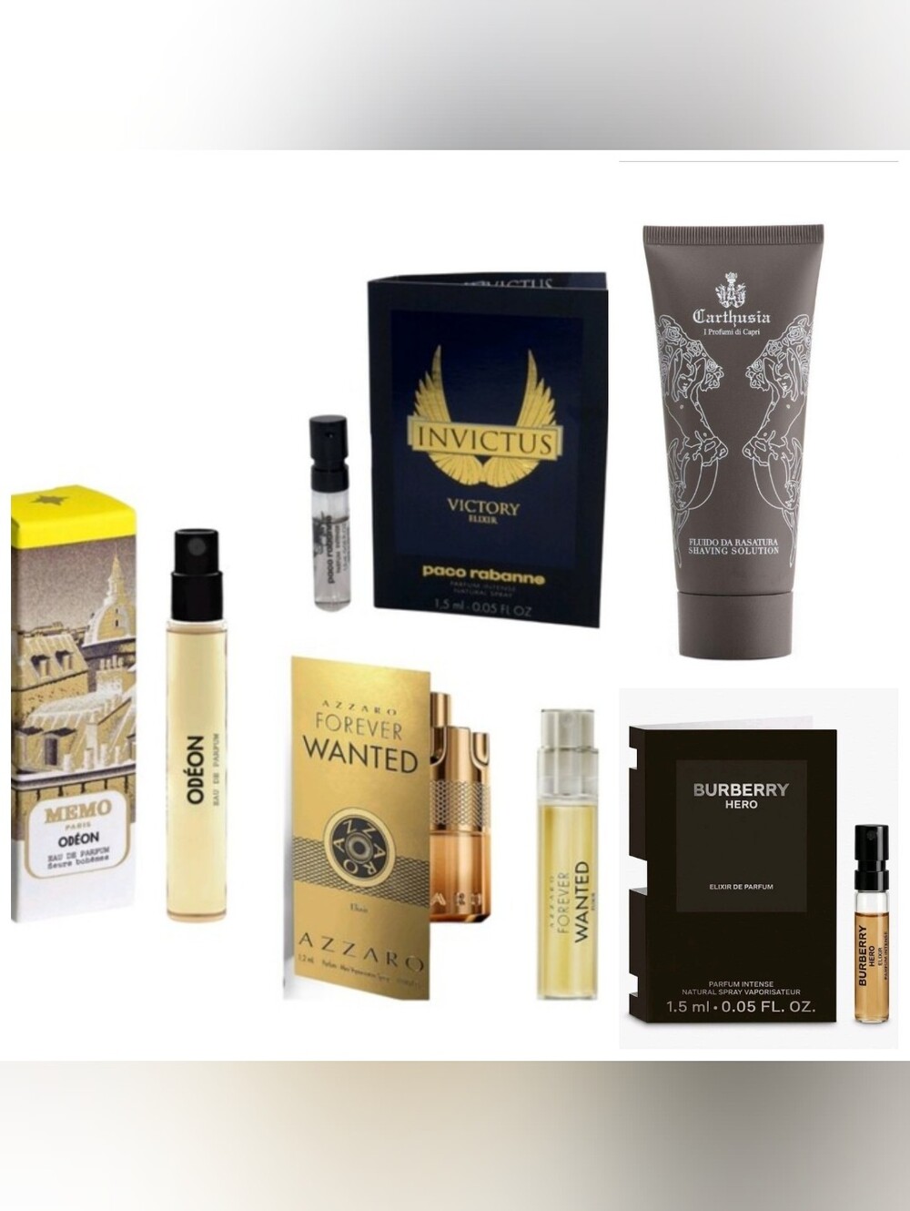 Memo, Paco Rabanne, Azzaro Lot Samples